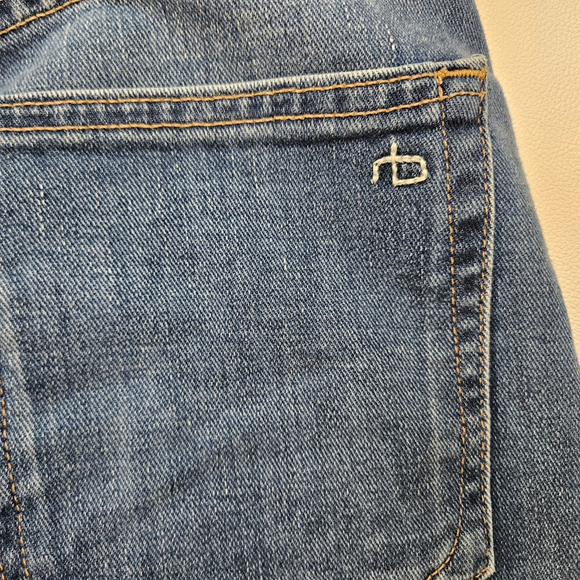 Rag & Bone Sofie High Rise Ankle Ultra Wide Leg Jeans 26 Raw Hem Kayden Blue - Picture 14 of 16